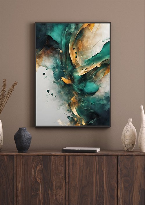 Plakat Roztańczone barwy kompozycja