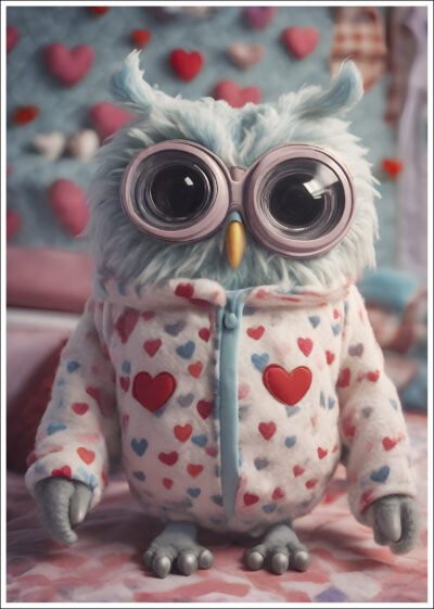 Plakat Sowa w piżamie