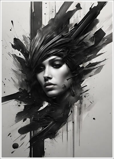 Plakat Twarz w czerni