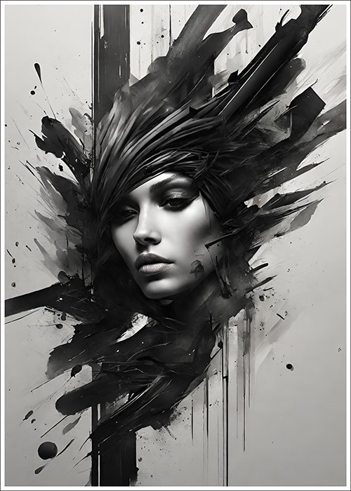 Plakat Twarz w czerni