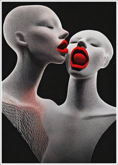 Plakat Wielkie słowa z czerwonych ust