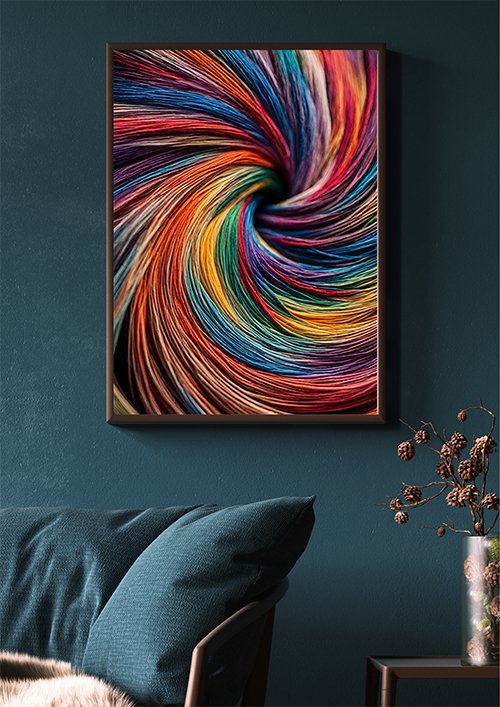 Plakat Włóczka kompozycja