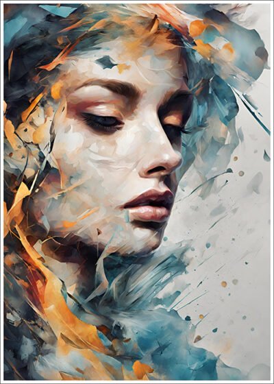 Plakat Zamyślona kobieta