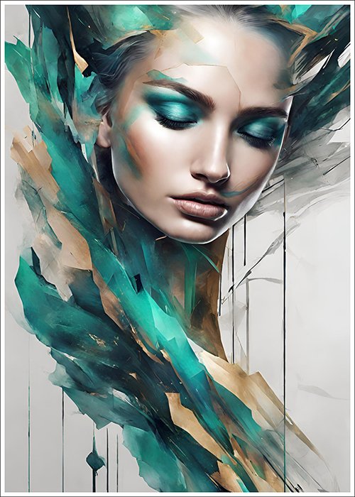 Plakat Zamyślona Pani