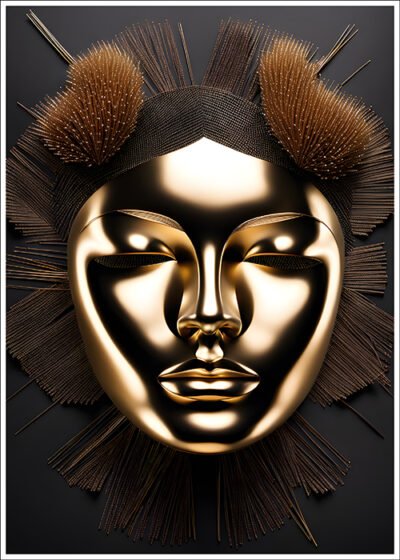 Plakat Złota dostojna maska
