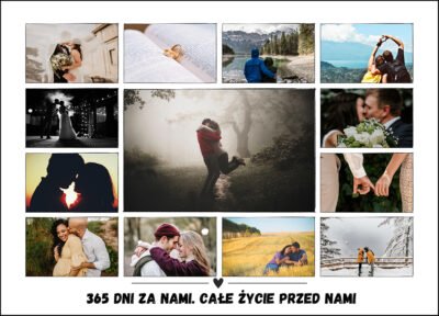 Kolaż zdjęć na rocznicę ślubu