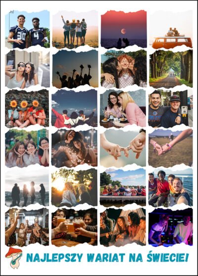 Kolaż zdjęć dla kolegi Najlepszy Wariat na świecie