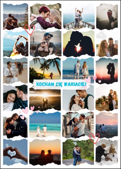 Kolaż zdjęć dla Niego Kocham Cię Wariacie