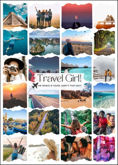 Kolaż zdjęć dla Podróżniczki