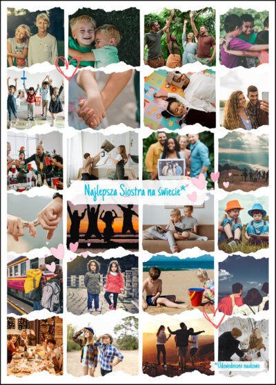 Kolaż zdjęć dla Siostry