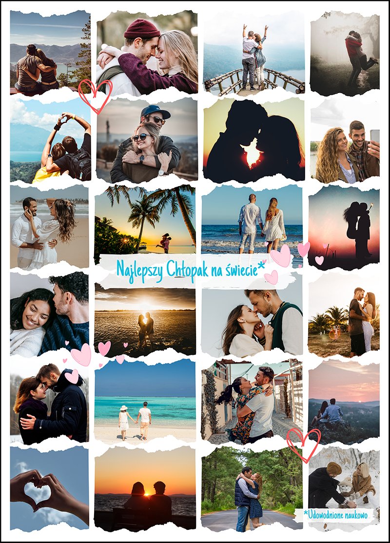 Kolaż zdjęć Najlepszy Chłopak na świecie