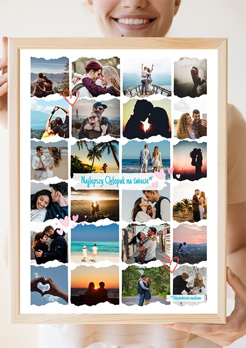 Kolaż zdjęć Najlepszy Chłopak na świecie kompozycja