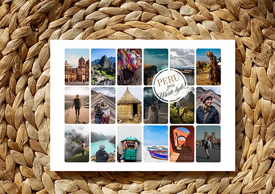 Kolaż zdjęć z wycieczki kompozycja