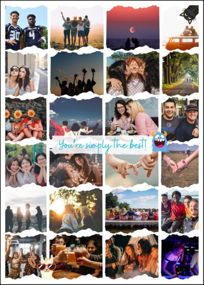 Zabawny kolaż zdjęć You're simply the best