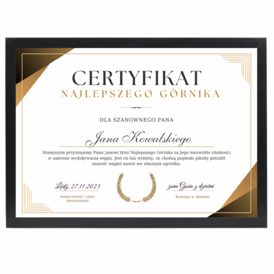 Certyfikat dla Górnika