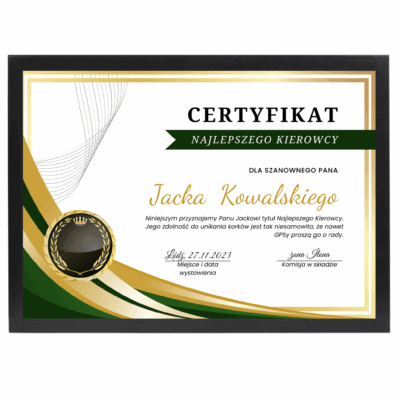 Certyfikat dla Kierowcy