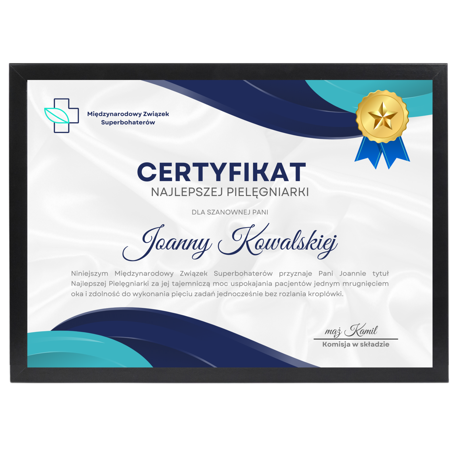 Certyfikat dla Pielęgniarki