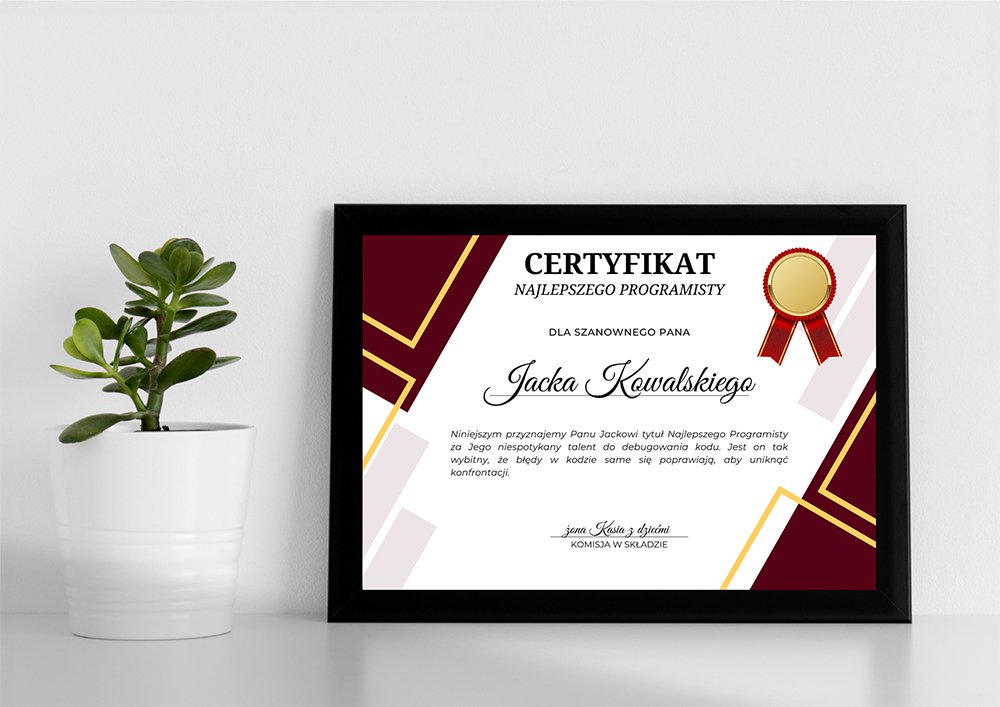 Certyfikat dla Programisty Kompozycja