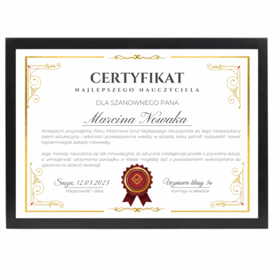 Certyfikat Podarunkowy