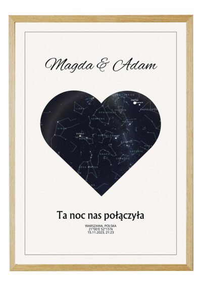 Mapa Gwiazd Prezent Serce