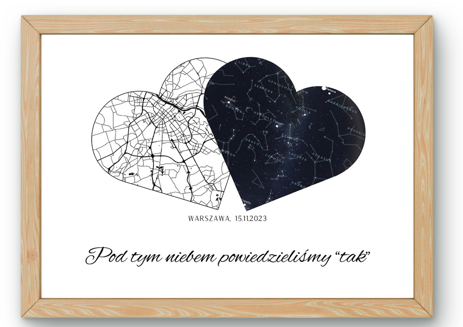 Mapa Nieba w Dniu Ślubu