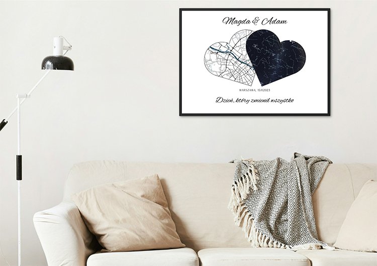 Mapa Nieba w Dniu Ślubu Kompozycja2