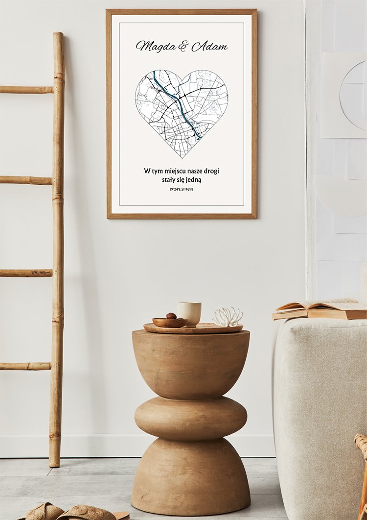 Mapa Prezent dla Ukochanej / Ukochanego kompozycja