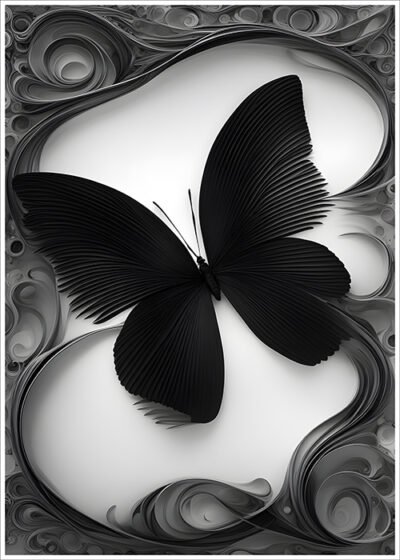 Plakat Czarny motyl