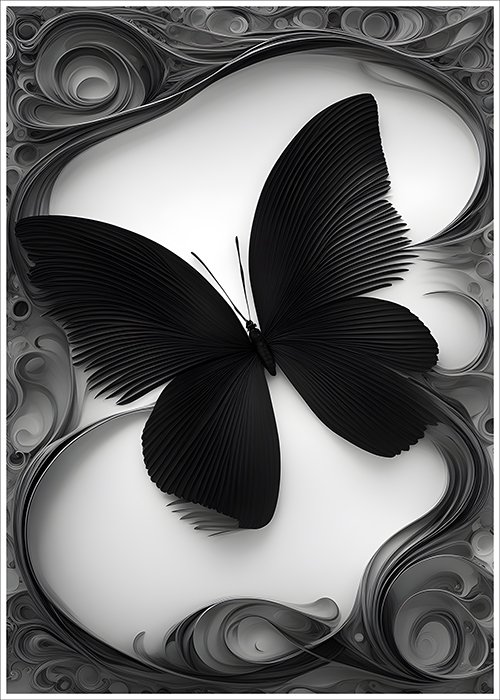 Plakat Czarny motyl