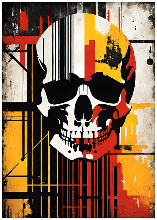 Plakat Czaszka w kolorze 2