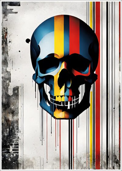 Plakat Czaszka w kolorze 4