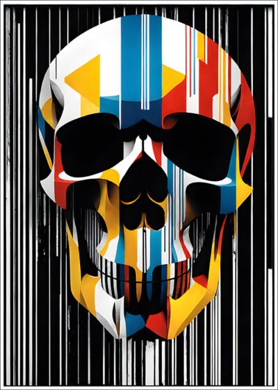 Plakat Czaszka w kolorze 5