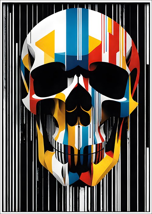 Plakat Czaszka w kolorze 5