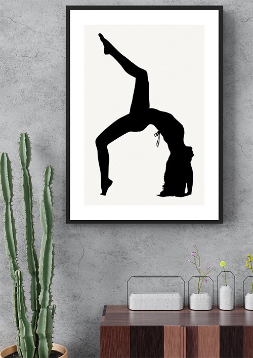 Plakat Gimnastyczka minimalistycznie kompozycja