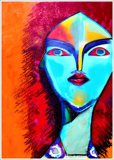 Plakat Kobieta artystyczną kreską