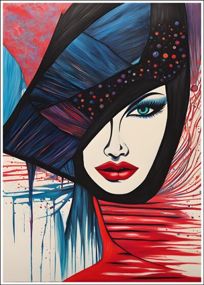 Plakat Kobieta w czerwieni