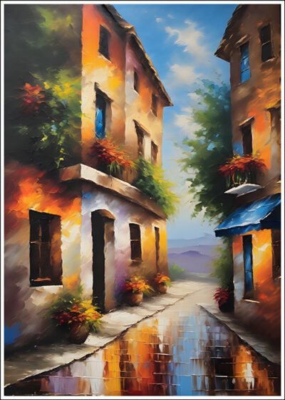 Plakat Letni dom w stylu obrazu