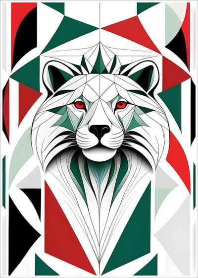 Plakat Lew artystycznie