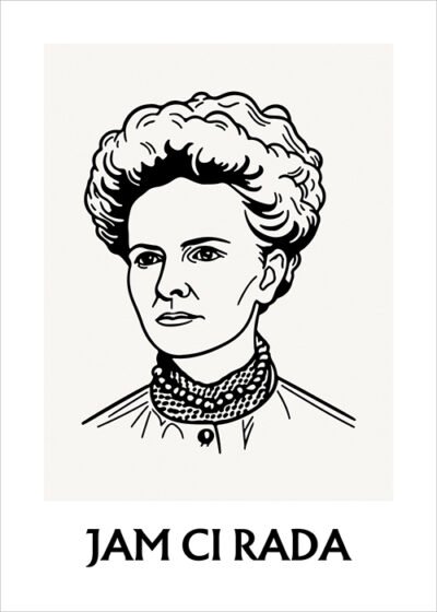 Plakat Maria Skłodowska-Curie: Jam Ci rada