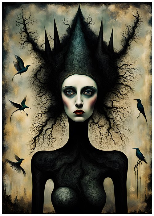 Plakat Mroczny surrealizm w stylu Carrington 3