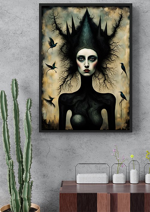 Plakat Mroczny surrealizm w stylu Carrington 3 kompozycja