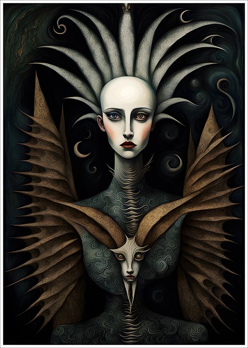 Plakat Mroczny surrealizm w stylu Carrington 5