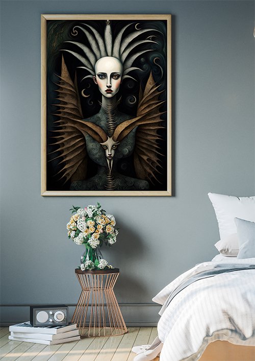 Plakat Mroczny surrealizm w stylu Carrington 5 kompozycja