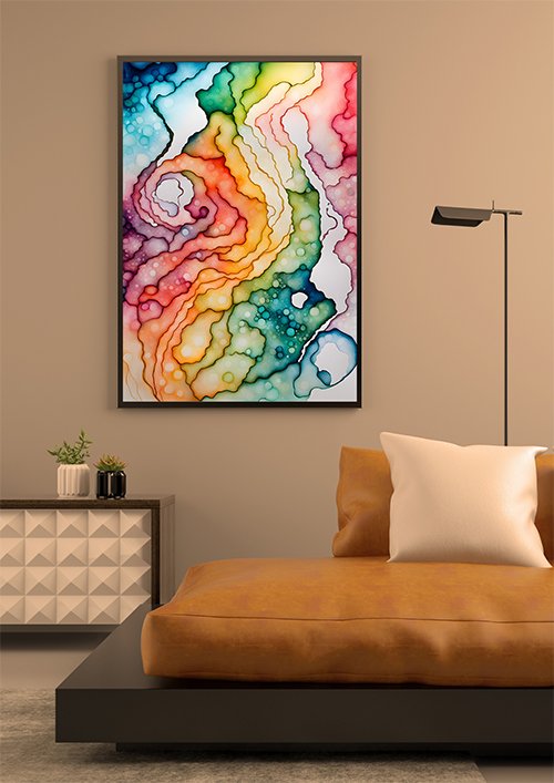 Plakat Pod mikroskopem kompozycja