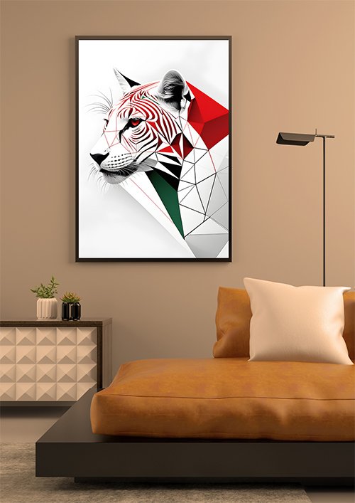 Plakat Tygrys Artystycznie kompozycja