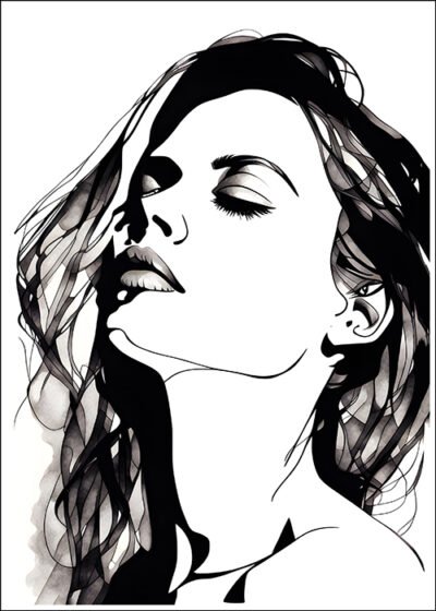 Plakat Zmysłowa Kobieta Rysunek 2