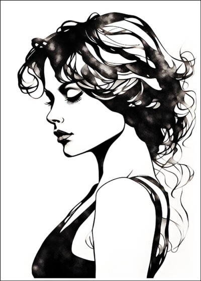 Plakat Zmysłowa Kobieta Rysunek 4