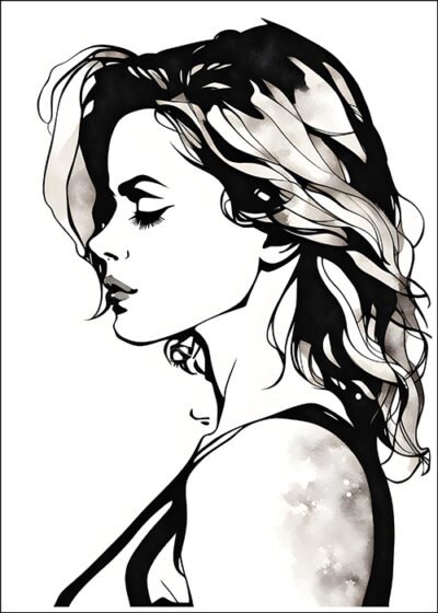 Plakat Zmysłowa Kobieta Rysunek 5