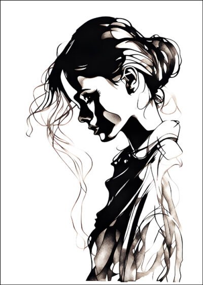 Plakat Zmysłowa Kobieta Rysunek 7