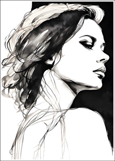 Plakat Zmysłowa Kobieta Rysunek 9